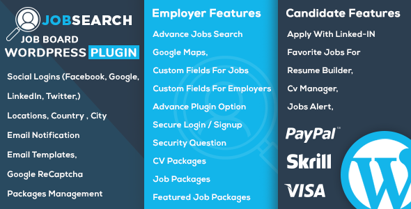 JobSearch WP Tableau d'offres d'emploi