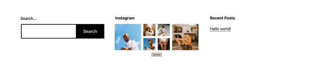 Affichage du widget Instagram Spotlight