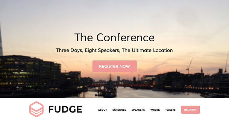 fudge-single-page-events-wordpress-theme