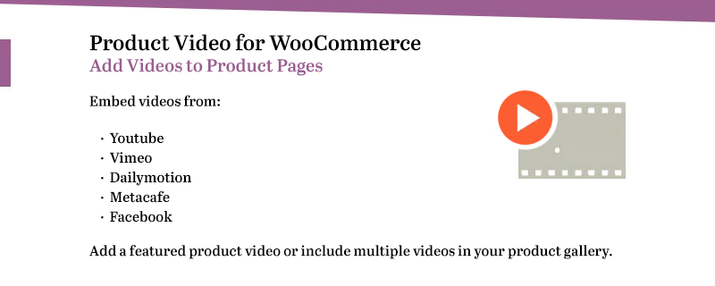 Vidéo du produit pour WooCommerce