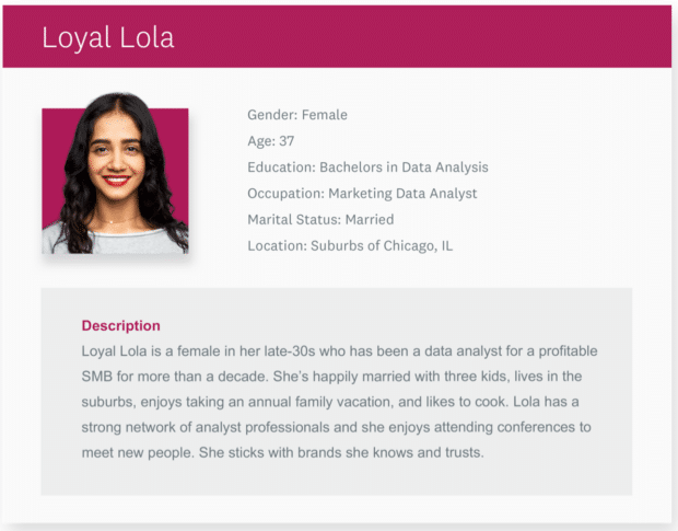 Loyal Lola, 37 ans, femme analyste de données pour les petites et moyennes entreprises, personnalité de l'acheteur