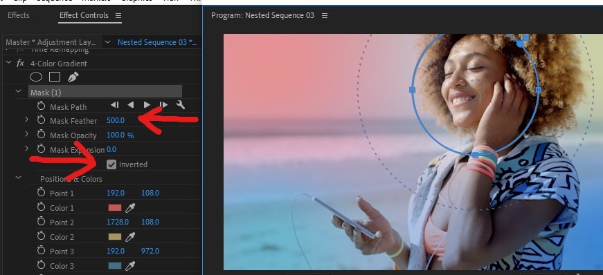 Effet de dégradé dans Adobe Premiere Pro