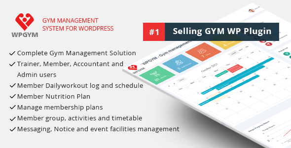 WPGYM - Système de gestion de gymnase WordPress
