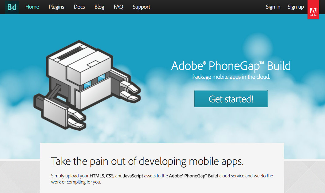 Création d'Adobe PhoneGap