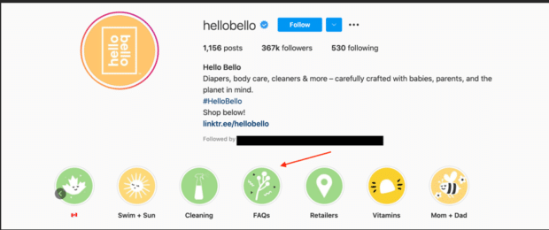 FAQ sur les points saillants d'Instagram Hello Bello