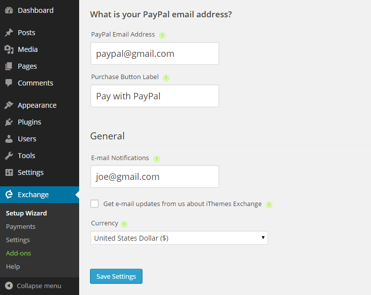 Configurer PayPal