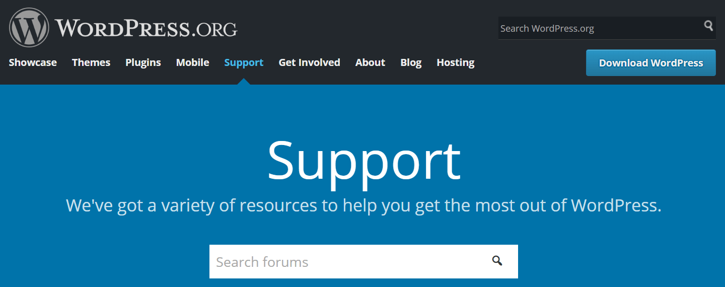 Les forums officiels de support WordPress.