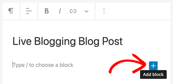 Ajouter un nouveau bloc pour les blogs en direct