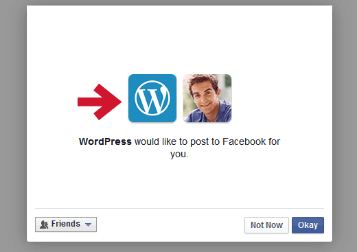 Autoriser WordPress.com à publier sur Facebook pour vous