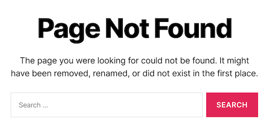 Page WordPress 404 par défaut