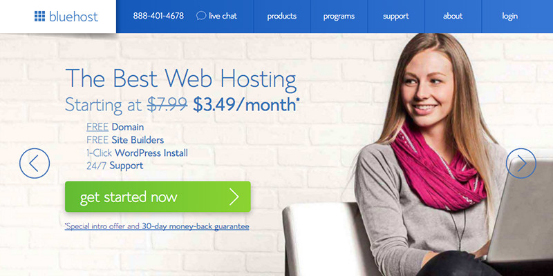 Hébergement Web Bluehost 3,49 $