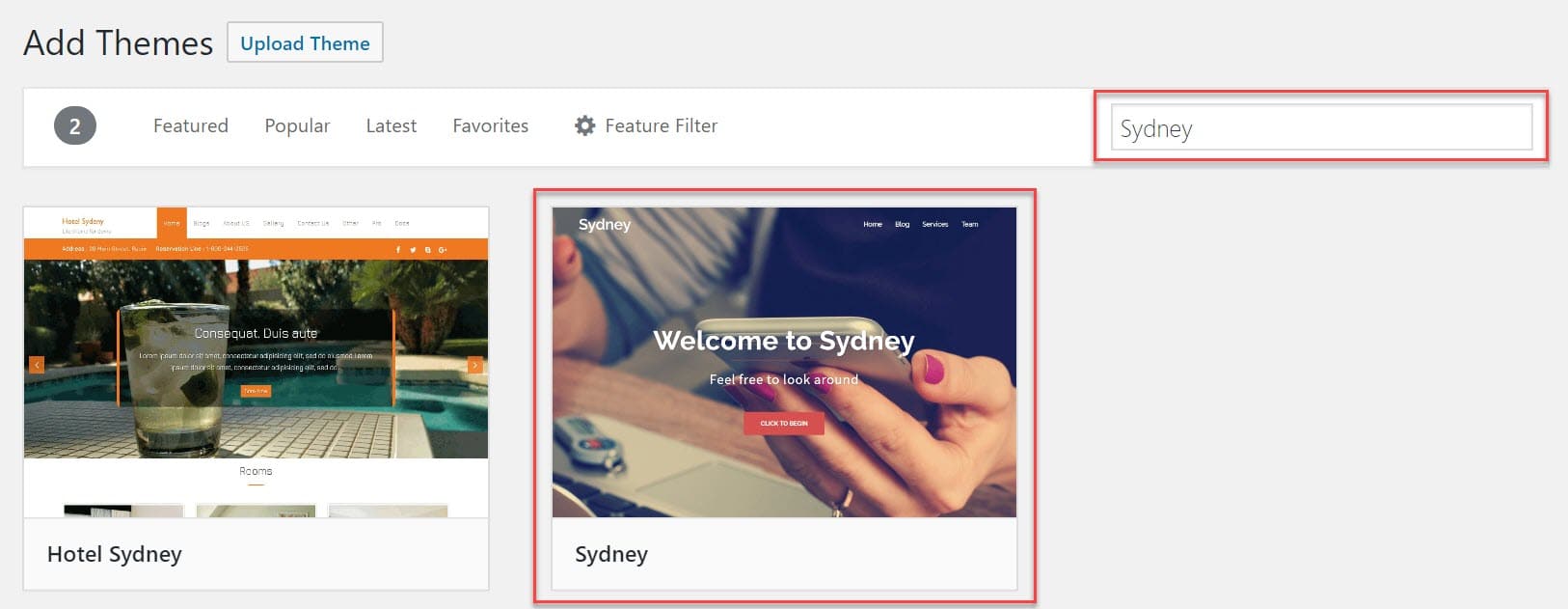 Thème WordPress de Sydney par Themelocal