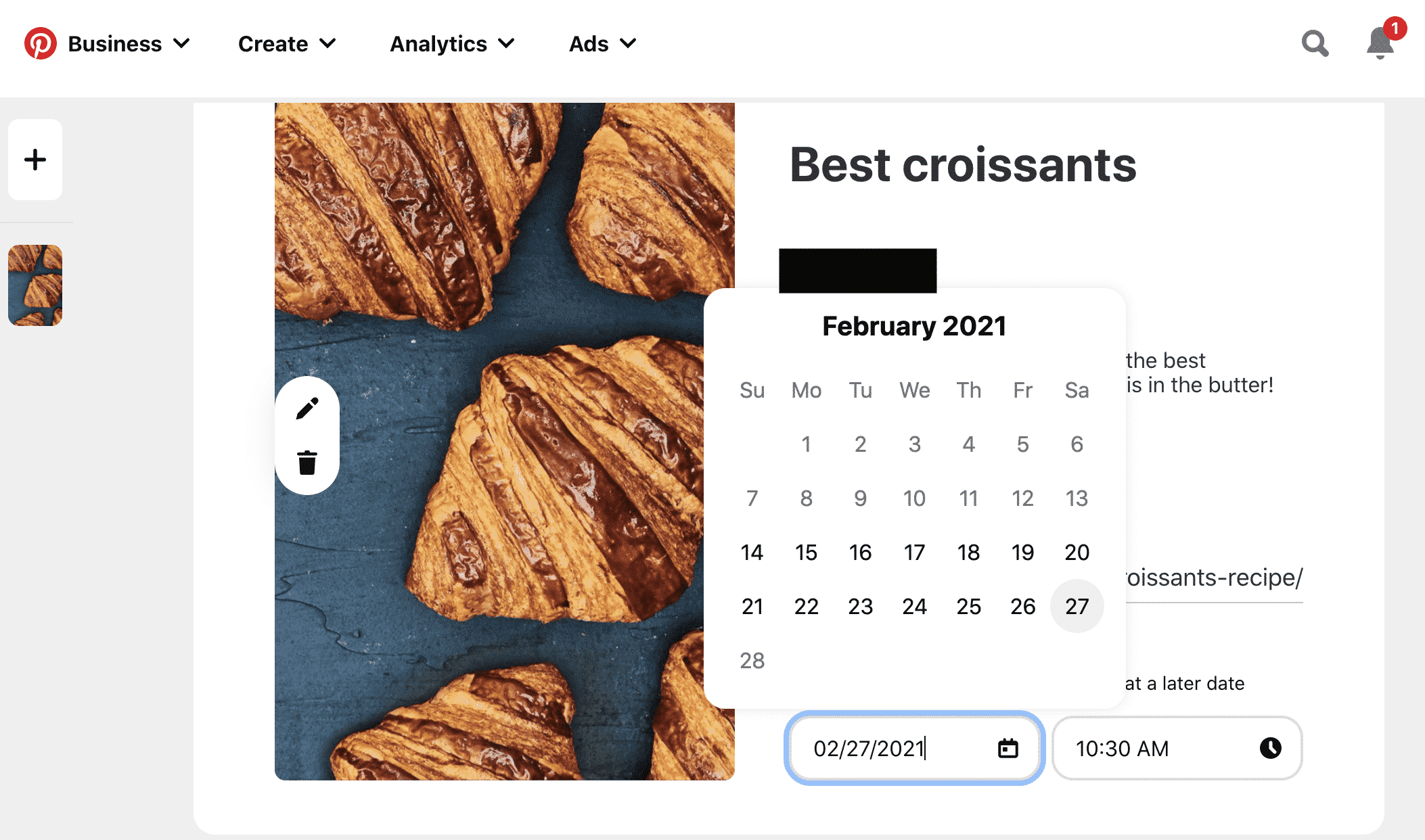 programmer la meilleure planche de croissants pour février 2021