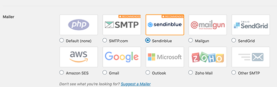 Mailers SMTP dans WP Mail SMTP
