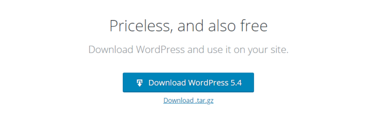 Téléchargement de WordPress.