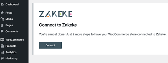 Connecter le compte Zakeke