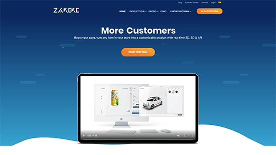 Site web de Zakeke