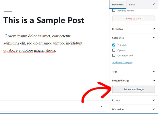 Boîte méta d'image en vedette dans WordPress