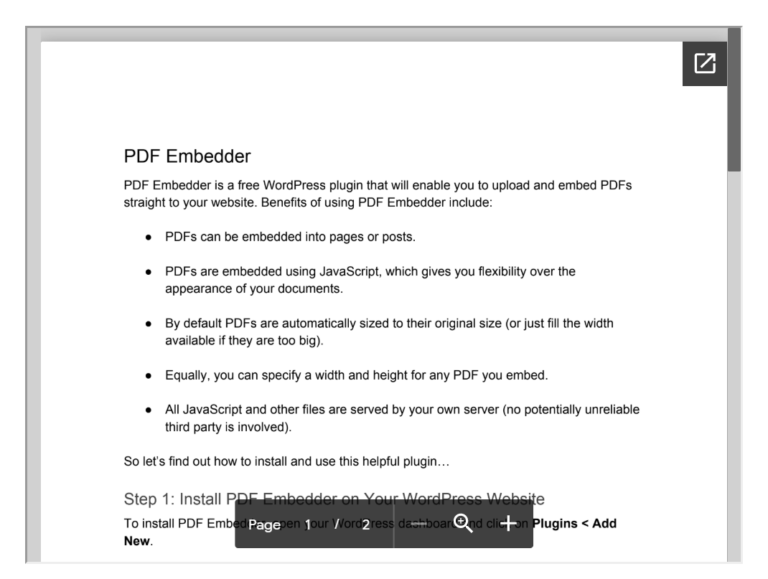 Intégrer un fichier PDF