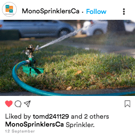 Exemple de contenu ennuyeux de compte Sprinkler