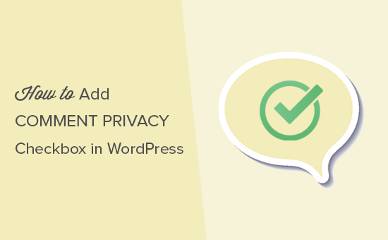 Comment ajouter une case à cocher pour l'option de confidentialité des commentaires dans WordPress