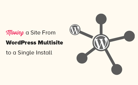 Diviser un site de WordPress multisite à une seule installation