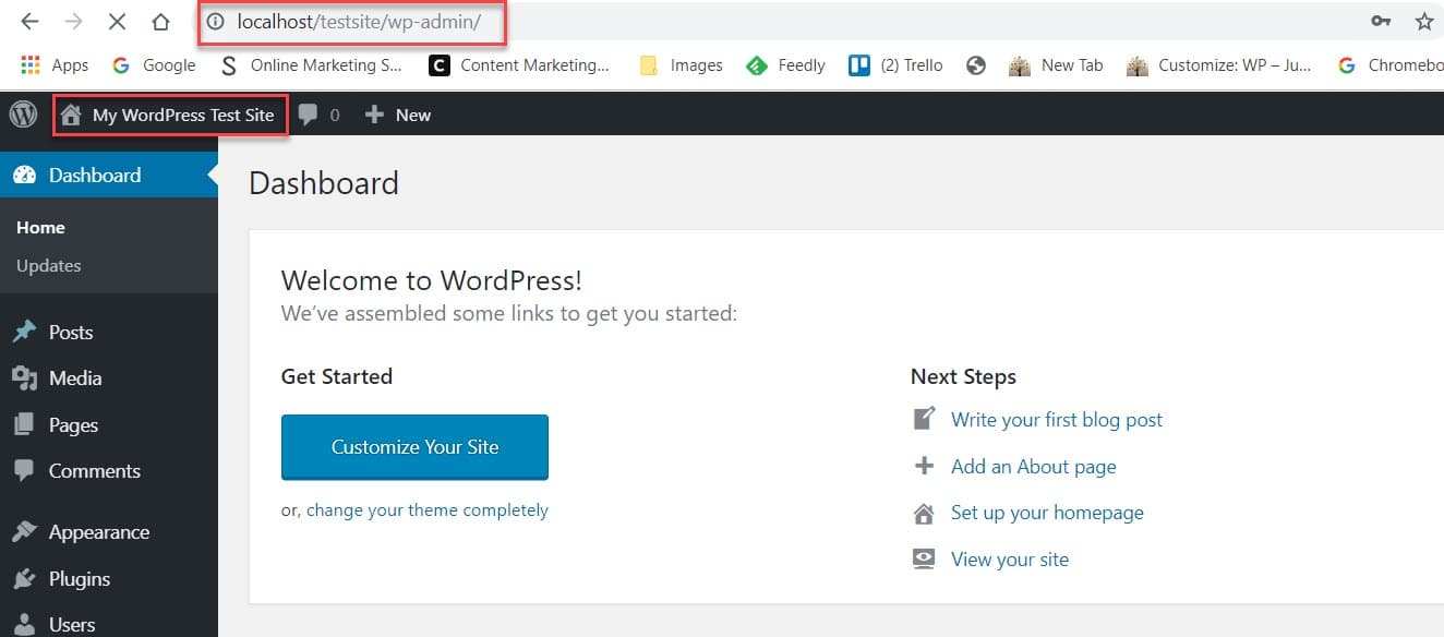 Installer WordPress localement