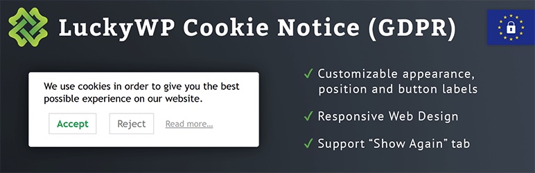 Plugin de notification de cookies LuckyWP