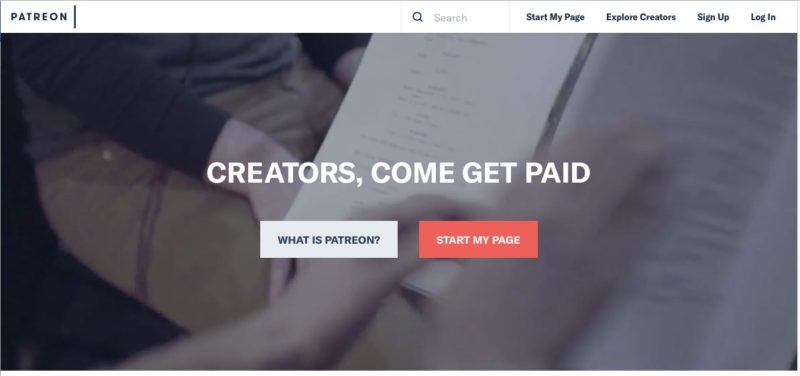 Patreon pour crowdfunder votre site