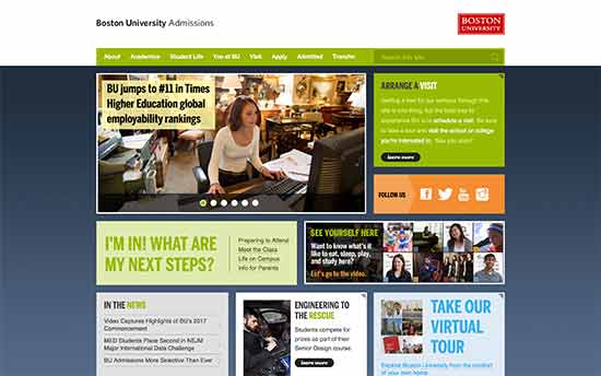 Université de Boston - Admissions