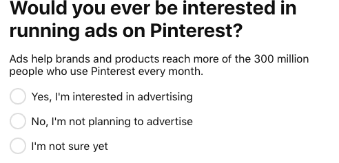 Vérification des annonces commerciales Pinterest