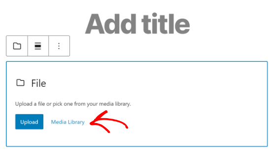 sélectionner le bouton de la bibliothèque multimédia