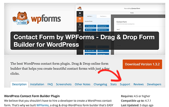 Obtenir de l'aide pour les plugins WordPress gratuits