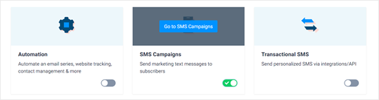 Activation des campagnes SMS dans Sendinblue