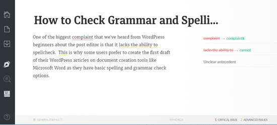 Vérifier et corriger les fautes de grammaire et d'orthographe dans l'application Web Grammarly