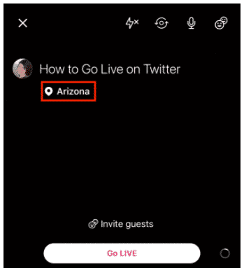 Ajout de « Arizona » comme emplacement pour la vidéo en direct sur Twitter