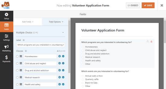 Modifier votre demande de volontariat pourModifier votre formulaire de demande de volontariat