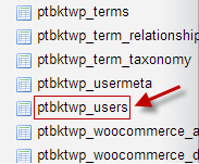 Utilisation d'un préfixe personnalisé : 'ptbktwp_'