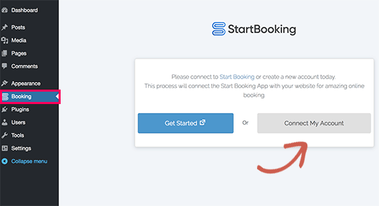 Connectez-vous StartBooking