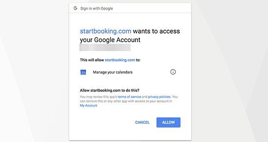 Donner accès à votre agenda Google