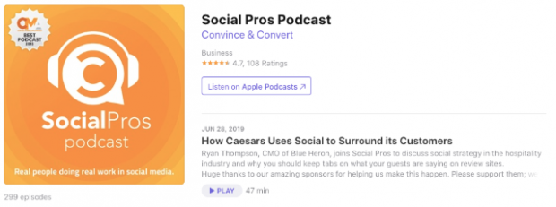 Podcast des pros sociaux avec Jay Baer et Adam Brown dans l'App Store