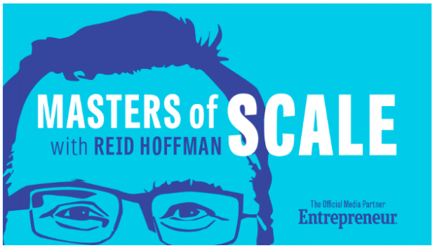 Podcast Masters of Scale avec bannière Reid Hoffman