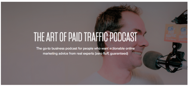 Bannière de podcast L'art du trafic payant