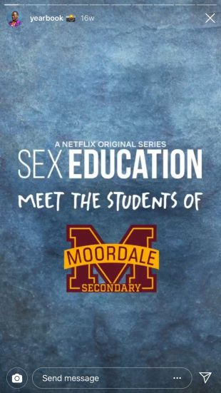Histoire Instagram de l'émission télévisée sur l'éducation sexuelle