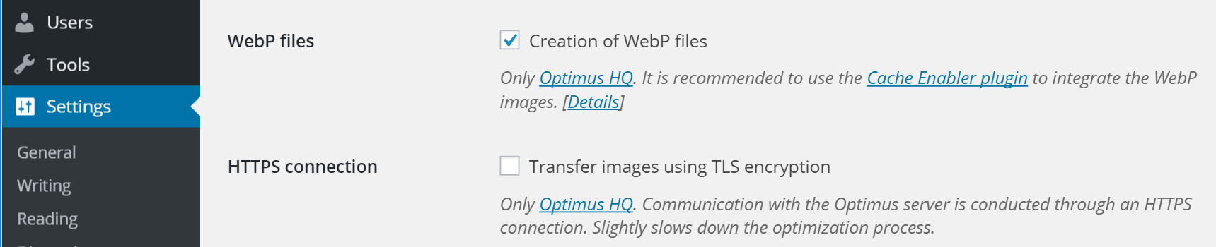 création de fichiers webp