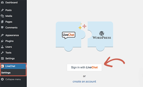 Connectez LiveChat