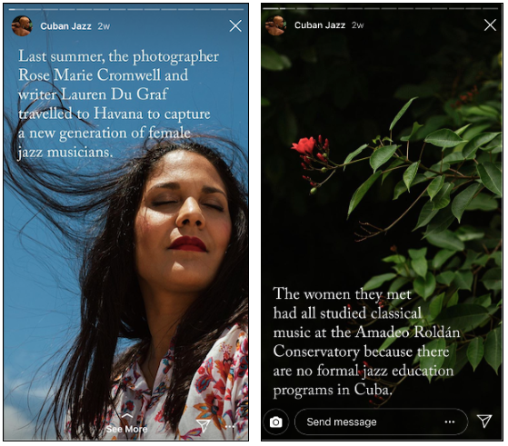 Histoires Instagram de jazz cubain