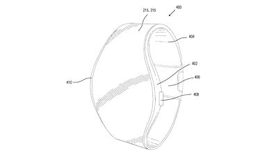 Apple watch enveloppant la conception de brevet d'affichage