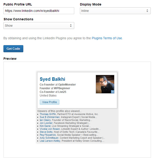 Générateur de profil LinkedIn Syed Balkhi