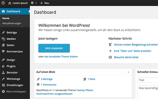 WordPress en allemand